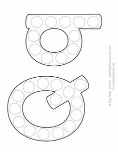 the letter g with dots on it is shown in this printable worksheet