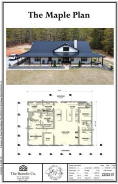 the maple plan is shown in this image and it has an open floor plan for each room