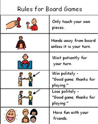 the rules for board games are shown in this graphic above it is an image of people playing video games