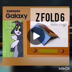 an advertisement for samsung's galaxy z fold 6 smartphone is shown in this undated image