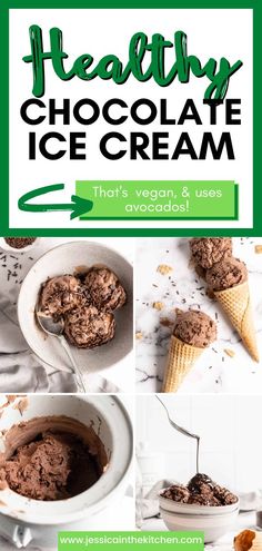 healthy chocolate ice cream recipe that's vegan and uses avocado