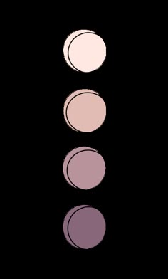 three different shades of pink, purple and white are arranged in the shape of circles