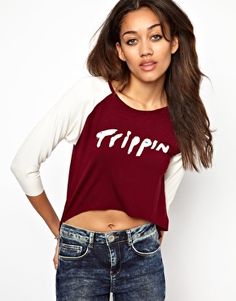 Your Eyes Lie Trippin Raglan Top Raglan Top, Fashion Items, Fashion Item, Crop Tops