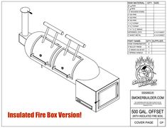 offset smoker blueprint Propane Tank Smoker, Small Smoker, Build A Smoker, Custom Bbq Smokers, Propane Smokers, Smoker Plans, Diy Smoker, Smoker Trailer, Propane Tanks