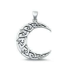 Sterling Silver Crescent Moon Pendant High Polished Charm .925 New Jewelry Female Unisex All our silver jewelry is crafted from .925 silver also commonly referred to as sterling silver. Sterling silver is the standard for beautiful high-quality silver jewelry and cannot be replicated by lower priced silver plated jewelry. It is 92.5% pure silver, mixed with alloys to add strength and durability to stand the test of time. Keep your fine jewelry shiny and elegant by storing it properly. Jewelry ne Sterling Silver Moon Charm Pendant, Adjustable Sterling Silver Moon-shaped Jewelry, Spiritual Nickel-free Moon Shaped Jewelry, Celestial Moon-shaped Sterling Silver Necklace, Nickel-free Moon Shaped Spiritual Necklace, Tarnish Remover, Crescent Moon Pendant, New Jewelry, Silver Plated Jewelry