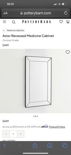 an image of a medicine cabinet that is on the internet page, and it appears to be for sale