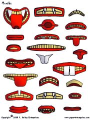 an image of mouth shapes and teeth