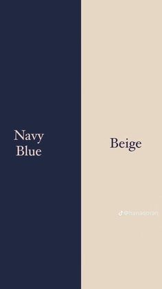 navy blue and beige are the same color scheme