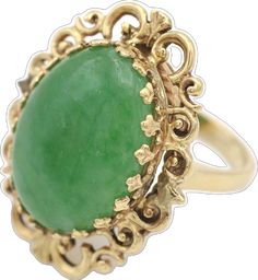 Green Heirloom Filigree Ring For Formal Occasions, Heirloom Green Filigree Ring For Formal Occasions, Heirloom Oval Green Ring, Antique Oval Emerald Ring Stamped 14k, Green Oval Ring With Intricate Design, Oval 14k Gold Filigree Ring, Elegant Green Oval Filigree Ring, Antique Oval May Birthstone Rings, Antique Oval Rings For May Birthstone