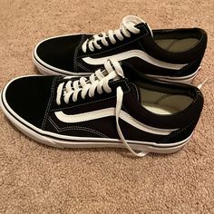 Never Been Worn 9.5 Womens And 8 Men’s Ward Vans Ward Vans, Shoes Vans, Black Vans, Women's Vans, Black And White Color, Vans Black, Black And White Colour, Womens Vans, Vans Shoes