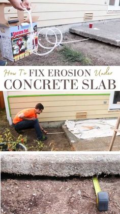 how to fix an exterior concrete slab