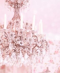 Pink Chandelier Chandelier Aesthetic, Pink Chandelier, Paris Decor, I Believe In Pink, Antique Chandelier, Paris Photography, Tickled Pink, Beautiful Lighting