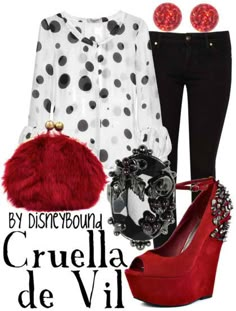 101 dalmations- My party Outfit? Lol Disneybound Outfits, Disney Themed Outfits