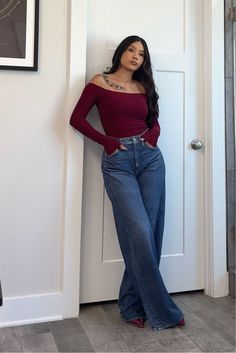 Vee_Mendoza on LTK Winter Kitten Heels Outfit, Comfy Movie Outfits, Vee Mendoza, Lainey Wilson Outfits, Long Sleeve Bodysuit Outfit, Goals 2025, Breast Workout, Christmas Look, Dressy Casual Outfits