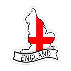 england sticker with the map and flag