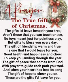 a prayer for the true gift of christmas