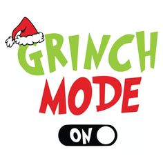 grino mode on christmas card with santa hat