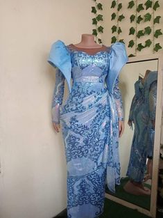 Blue Lace Asoebi Styles, Igbo Outfit, Brocade Designs, African Lace Styles, Traditional African Clothing, African Print Dress Ankara, Best African Dresses