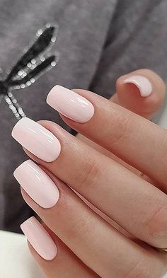 Soft Pink Nails, Unghie Sfumate, Pink Manicure, Accent Nails, Chic Nails, Gel Nail Art