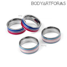 Steel Pride Rings Pride Rings, Bi Flag, Trans Flag, Hand Rings, Rainbow Jewelry, Ring Crafts, Finger Rings, Size 10 Rings, Finger Ring