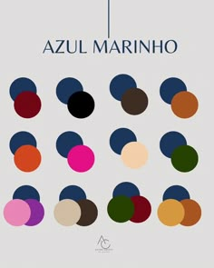 the cover of azul marnho's album, with different colors and shapes