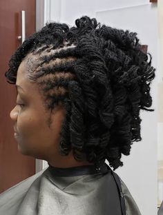 Shoulder Length Sisterlocks Styles, Microloc Inspiration, Sisterloc Styles, Sisterlock Hairstyles, Sisterlocks Updo, Braided Locs