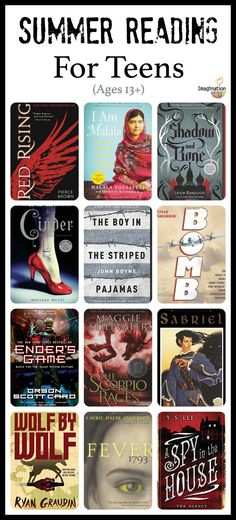 some books with the title summer reading for teens