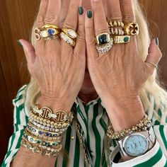 Rings And Bracelets, Dope Jewelry, Chunky Jewelry, Funky Jewelry, Jewelry Lookbook, Stacked Jewelry, Girly Jewelry, Dream Jewelry, Jewelry Inspo