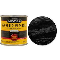 black wood finish paint in a can