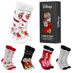 PRICES MAY VARY. Step into comfort with this multipack of Disney calf-length socks for men, ideal as mens sports socks, work socks or for comfortable day-to-day wear. They're sure to make your day more fun! These men's socks come in a handy pack of 5, which includes an array of fun designs to keep you stylish all week. Choose from a range of characters, including Monsters Inc and Grumpy This multipack of mens crew socks perfect for men and teenagers. The stretchy material provides a comfortable Cool Socks For Men, Funny Socks For Men, Disney Socks, Mens Sports Socks, Funny Gifts For Men, Work Socks, Comfy Socks, Disney Designs, Mens Crew Socks