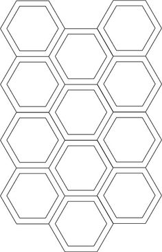 the hexagonal pattern is shown in black and white