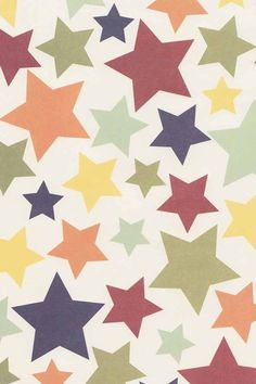 multicolored stars on white background for wallpaper