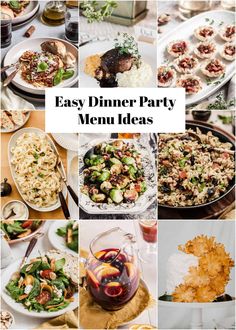 easy dinner party menu ideas for any occasion