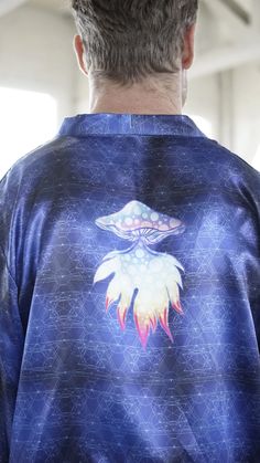 Magic Mushroom Short Festival Mens Kimono Clothing Trippy Cape - Etsy