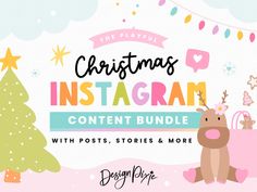 the christmas instagramm content bundle with posts, stories and more