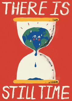 there is still time on the cover of this children's book, which features an hourglass with earth in it