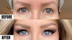 Makeup For Aging Eyes, Makeup For Hooded Downturned Eyes, Aging Eye Makeup, Eyeshadow For Downturned Eyes, Droopy Eye Makeup, Eye Video, Downturned Eyes, Makeup For Downturned Eyes, Nikol Johnson