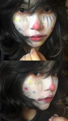 Makeup Ideas Face Paint, Chicana Clown Makeup, Clown Makeup Cute, Cool Clown Makeup, Maquillaje De Payaso Mujer, Clown Makeup Aesthetic, Clown Makeup Looks, Clown Makeup Ideas, Cute Clown Makeup