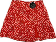 Fitted Red Skirt For Summer, Red Fitted Skirt For Summer, Chic Red Summer Skirt, Red Summer Day Out Skort, Red Skort For Summer Day Out, Red Mini Skort For Summer, Red Lined Skirt For Day Out, Red Fitted Skort For Spring, Fitted Red Skort For Spring