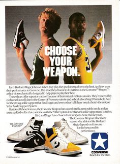 1986 Larry Bird -Magic Johnson-Back To Back-Converse Shoes-Original Magazine Ad This is an Original Magazine Ad Size is about 10.5 * 8.5 Inches Hopefully the picture is self explanatory!!  To see more Vintage Athletes + Celebrities click the link below https://www.etsy.com/shop/AdWarehouse?ref=seller-platform-mcnav§ion_id=25055919 Sneaker Ads, Converse Basketball Shoes, Converse Basketball, Star Wars Outfit, Converse Vintage, Nike Ad, Converse Nike, Shoes Ads, Vintage Converse