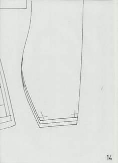 a drawing of the back and side view of a woman's pants