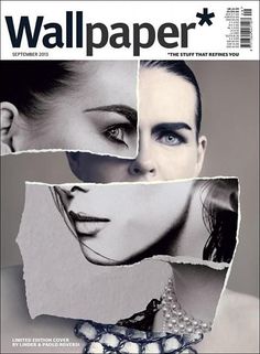 the front cover of wallpaper magazine with an image of a woman's face