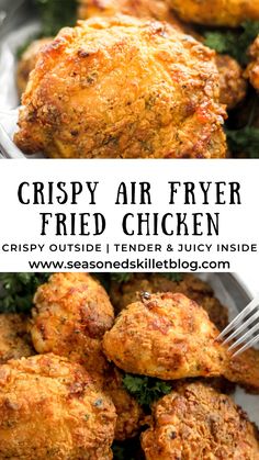 crispy air fryer fried chicken is an easy and delicious dinner