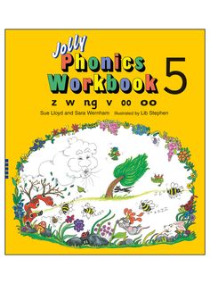 the book cover for jolly phonics workbook 5