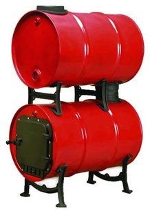 two red barrels stacked on top of each other