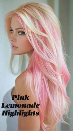 Style your hair with pink lemonade highlights that enhance tan skin. Visit our page for tips on achieving this beautiful color. Save this pin for highlight inspiration! Tags: #PinkLemonadeHighlights #HairColor #TanSkin Highlight Inspiration, Pink Blonde Hair, Natural Highlights, Gorgeous Hair Color, Blonde Hair Inspiration, Hair Color Pink