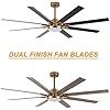 four different types of ceiling fans with the words qual finish fan blades on them