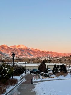 the mountains are covered in snow and there is no image on this page to describe