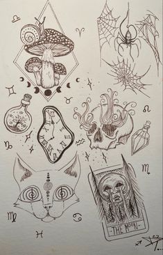 an image of tattoos drawn on paper