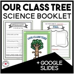 an image of a science book with the title, our class tree and google slides